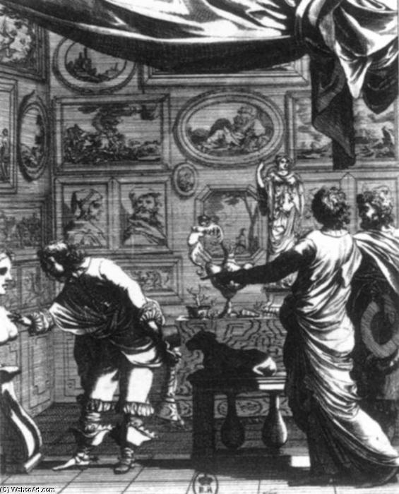 Frontispiece To 'cabinet De M. De Scudéry' — François Chauveau