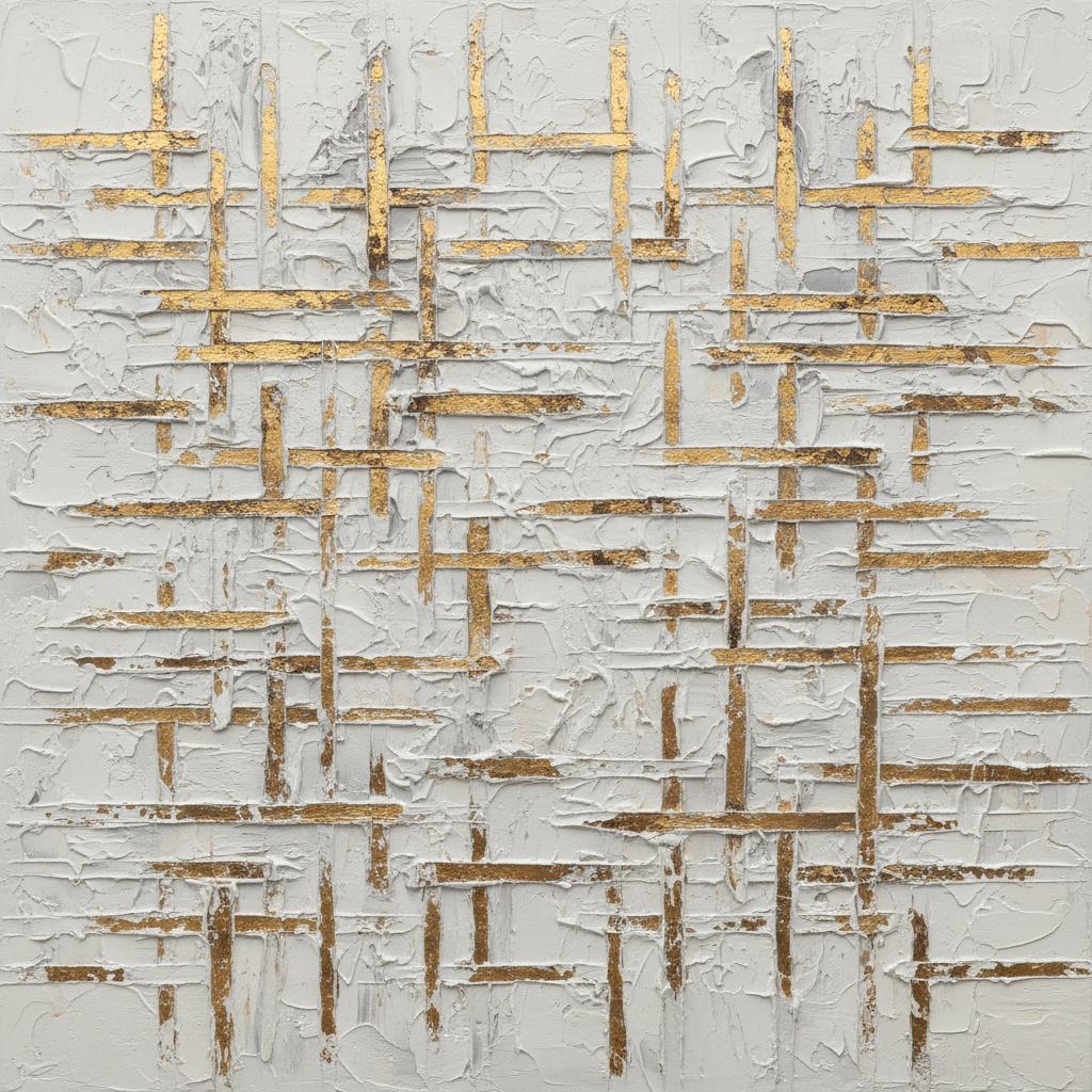 Gilded Intersections: A Monumental Study Of Woven Gold And Tactile Bone Texture — David Moreau