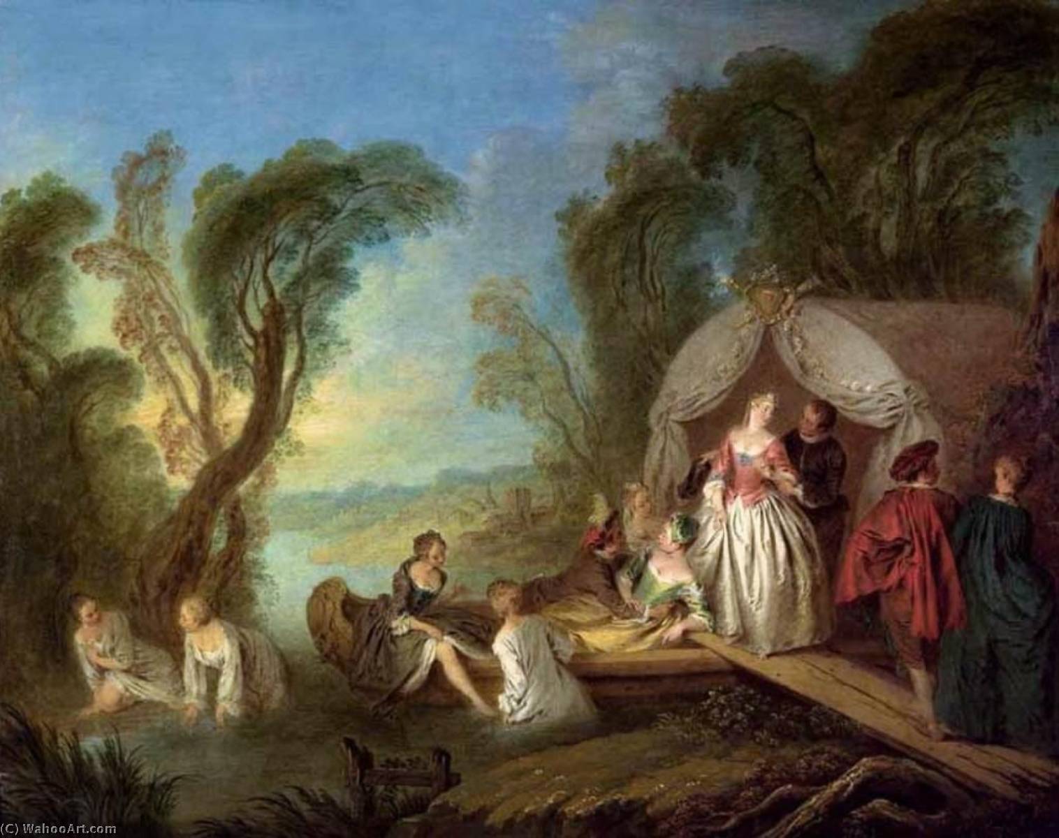Fête Galante La Barque De Plaisir — Jean-baptiste Pater