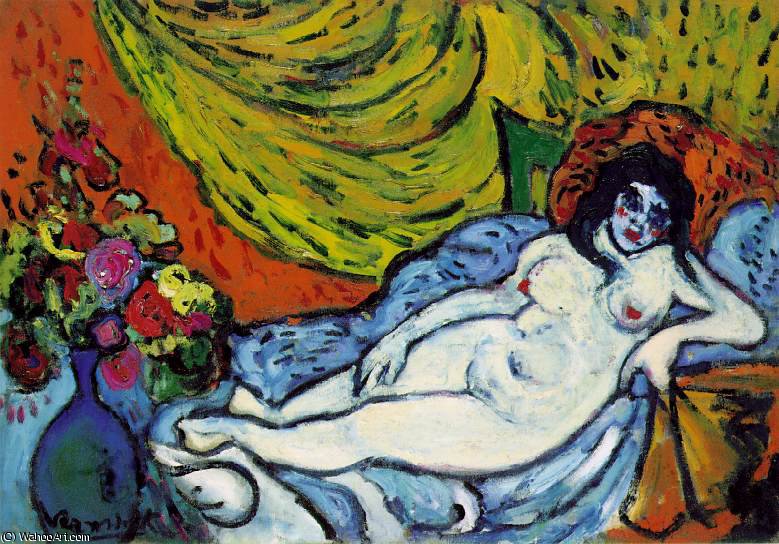 Grand Nue Au Divan (reclining Nude), Museum O — Maurice De Vlaminck