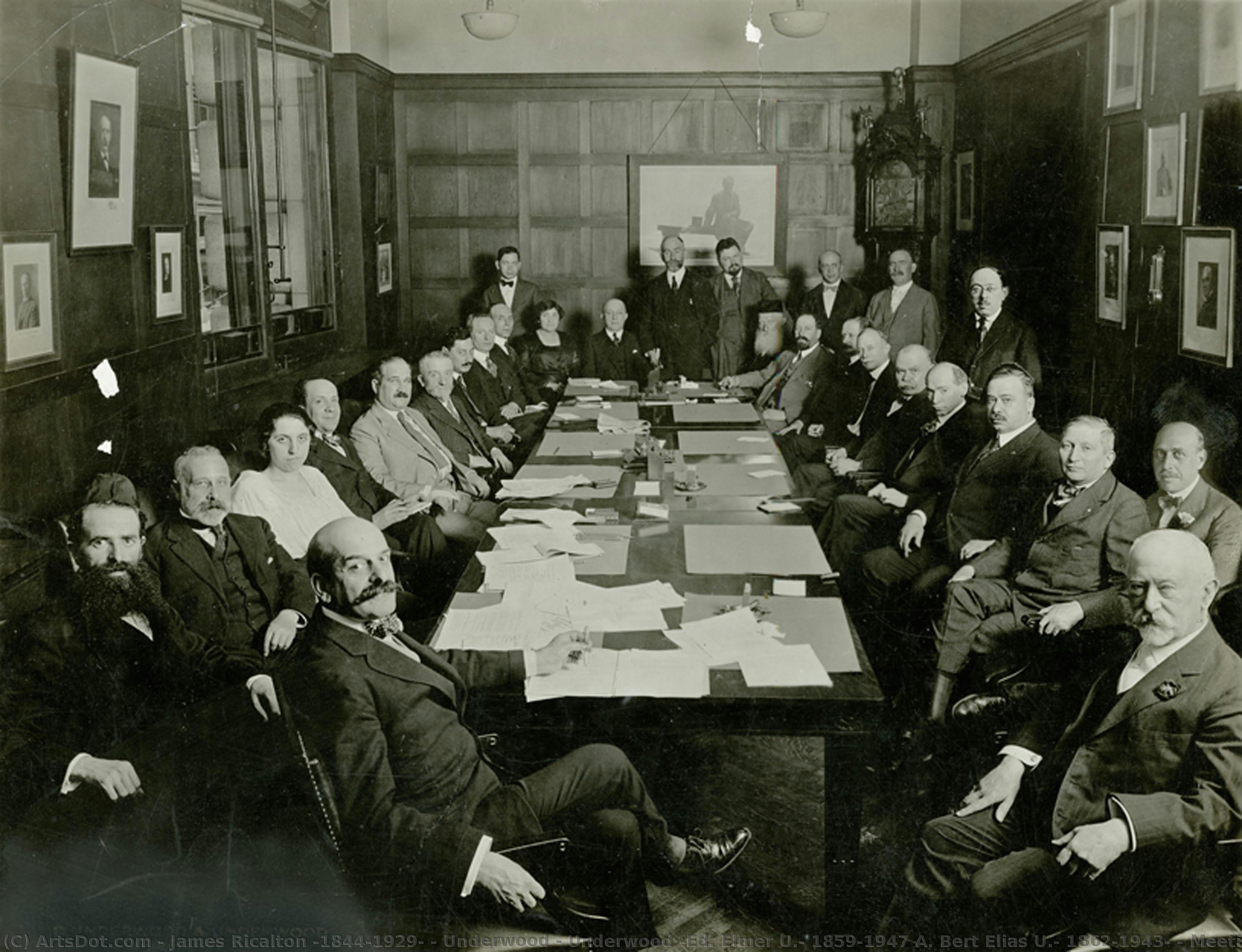 Meeting Of The Joint Distribution Committee, Felix M. Warburg’s Office — James Ricalton (1844–1929) / Underwood & Underwood (ed. Elmer U.: 1859–1947 A. Bert Elias U.: 1862–1943)