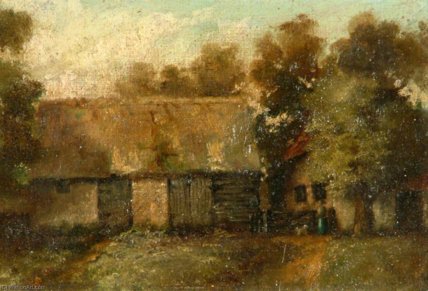 Barn Between Glebe Road And 'the White Lion' (long Since Demolished) — Charles Langton Lockton