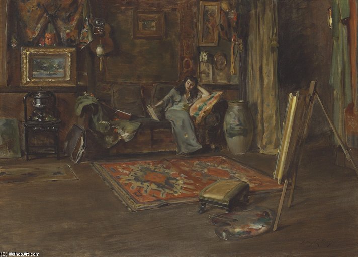 Interior Of William Merritt Chase's Tenth Street Studio — Irving Ramsey Wiles