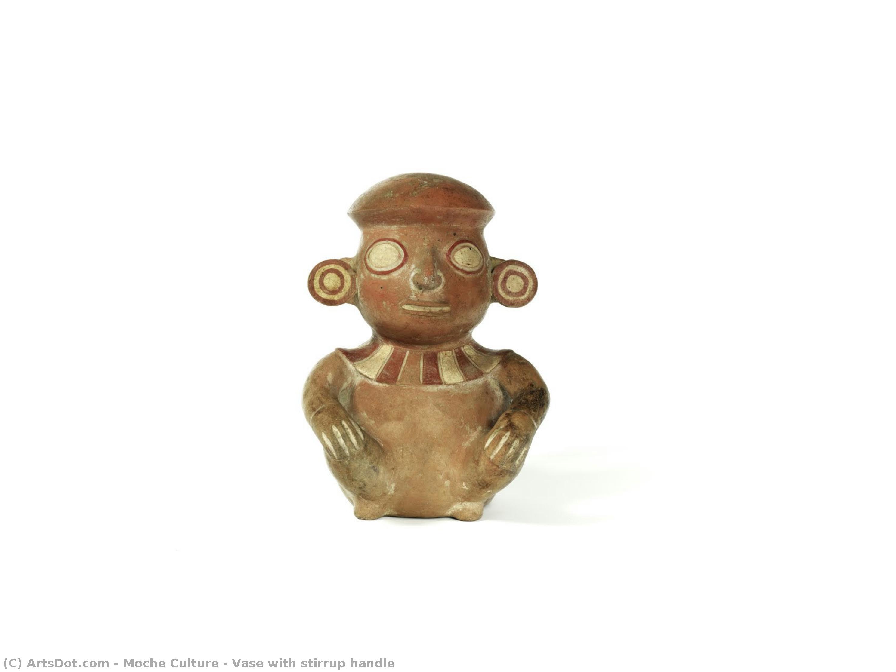 Vase With Stirrup Handle — Moche Culture