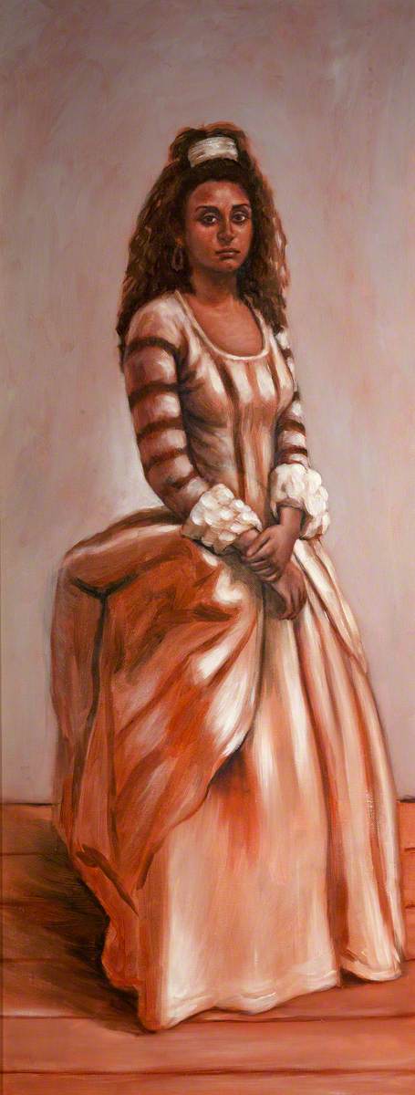 Fatima, The Artist's Daughter In Welsh Dress — Mohamed Hamza