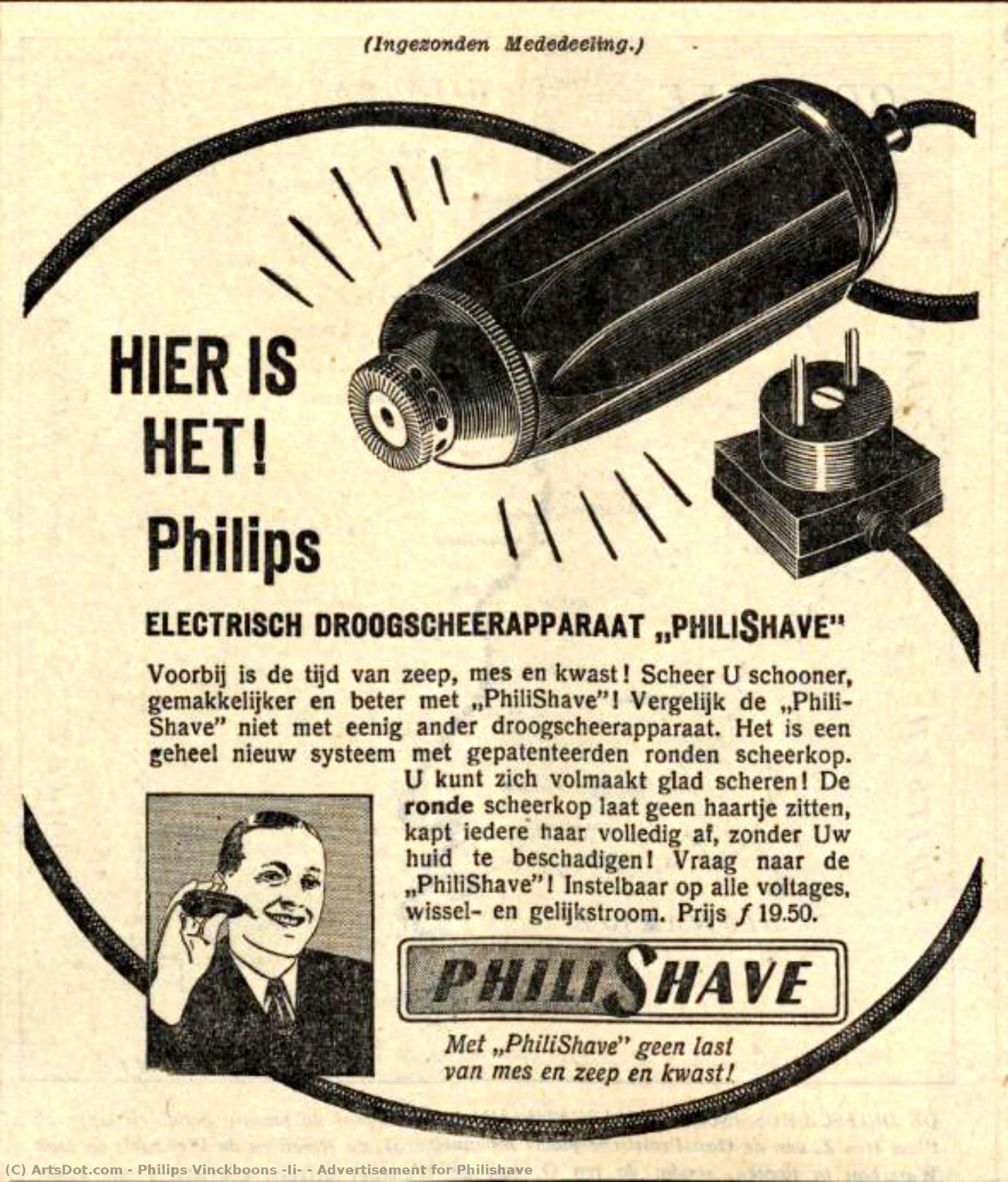 Advertisement For Philishave — Philips Vinckboons (ii)