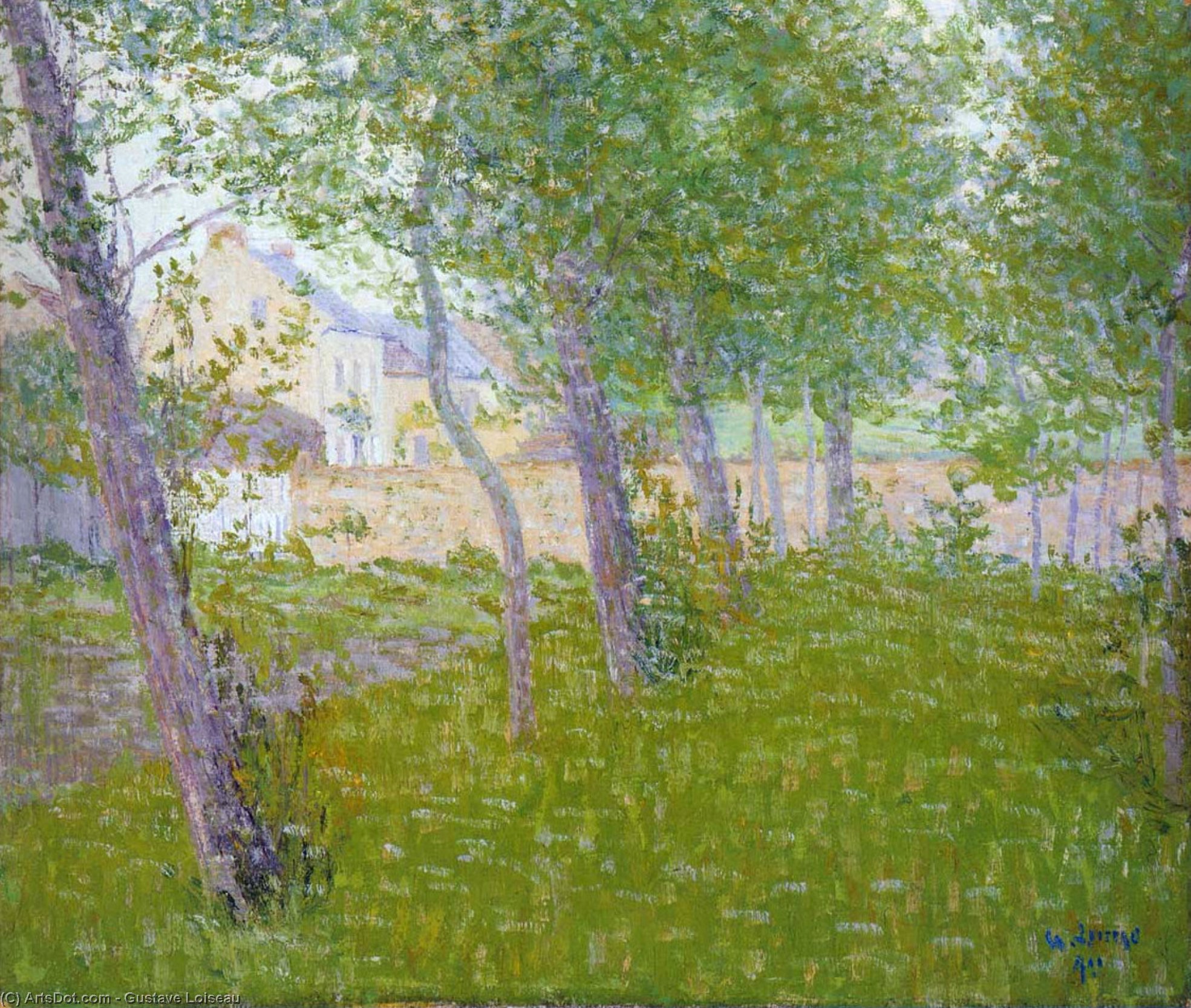 Garden By The House — Gustave Loiseau