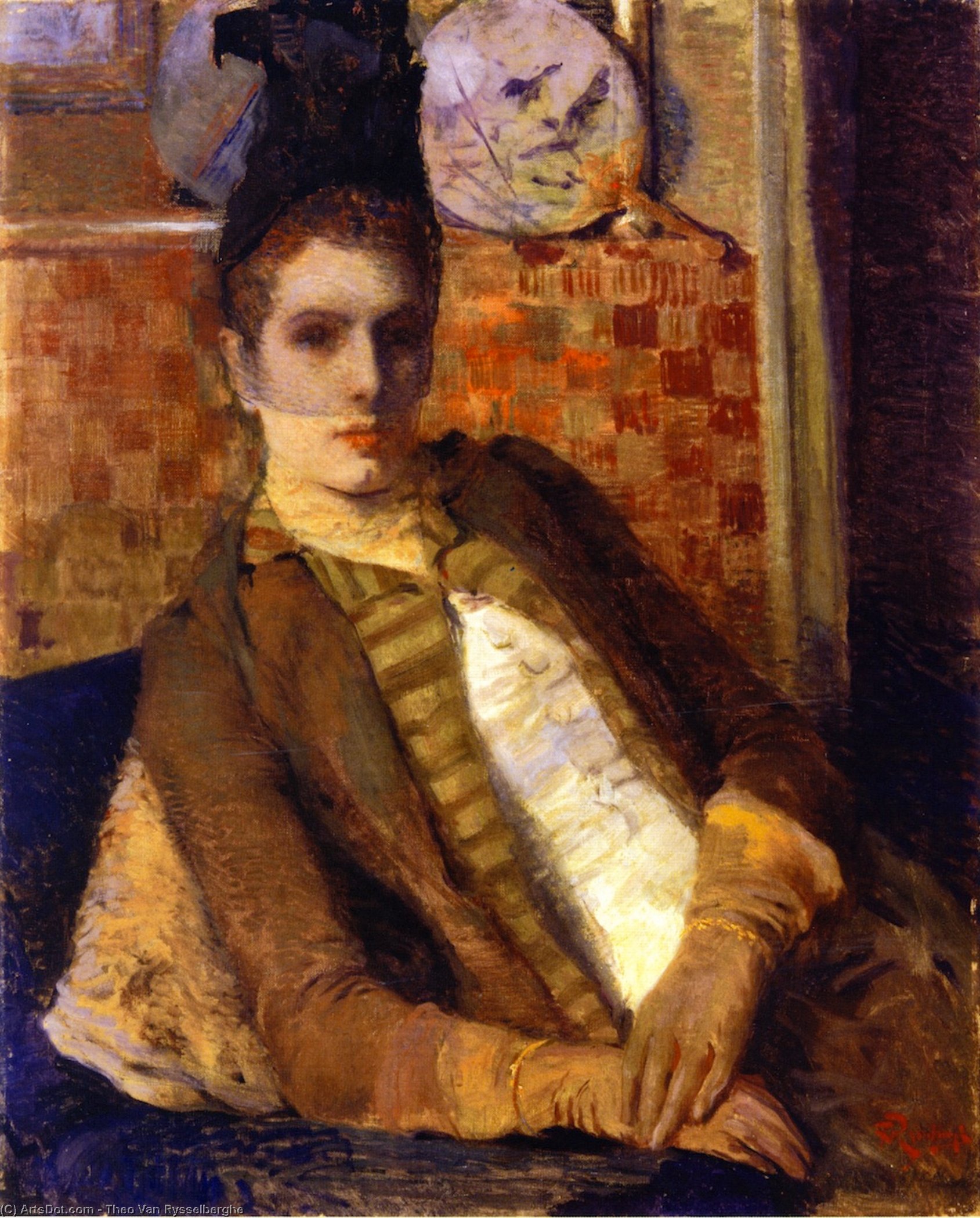 Lady In A Veil — Theo Van Rysselberghe