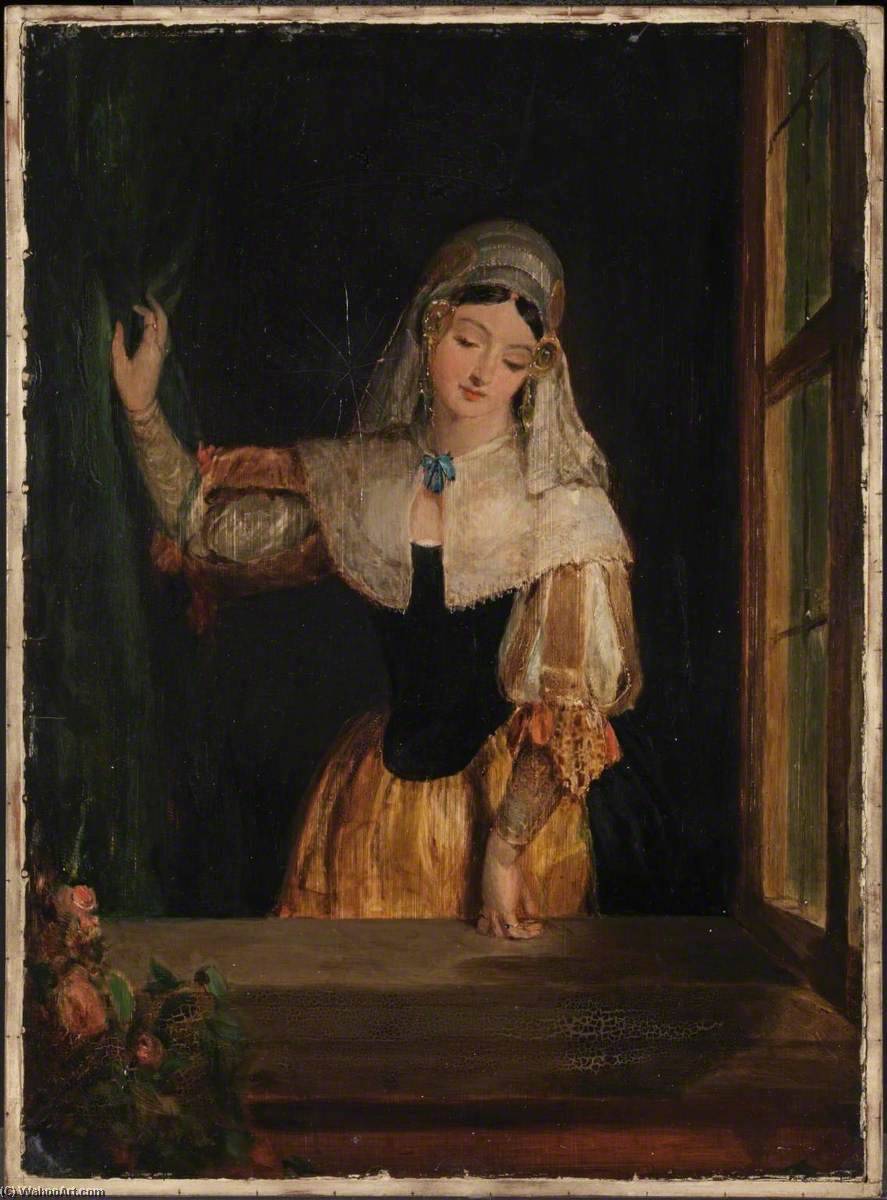 A Dutch Girl ('the Window') — Gilbert Stuart Newton