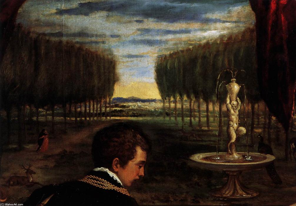 Venus With Organist And Cupid (detail) — Titian