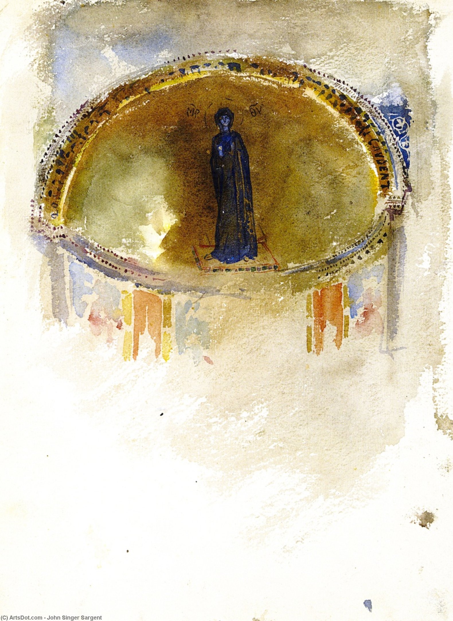 Madonna, Mosaic, Saints Maria And Donato, Murano — John Singer Sargent