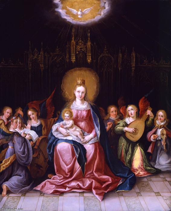 Virgin And Child Enthroned — Cornelis De Baellieur