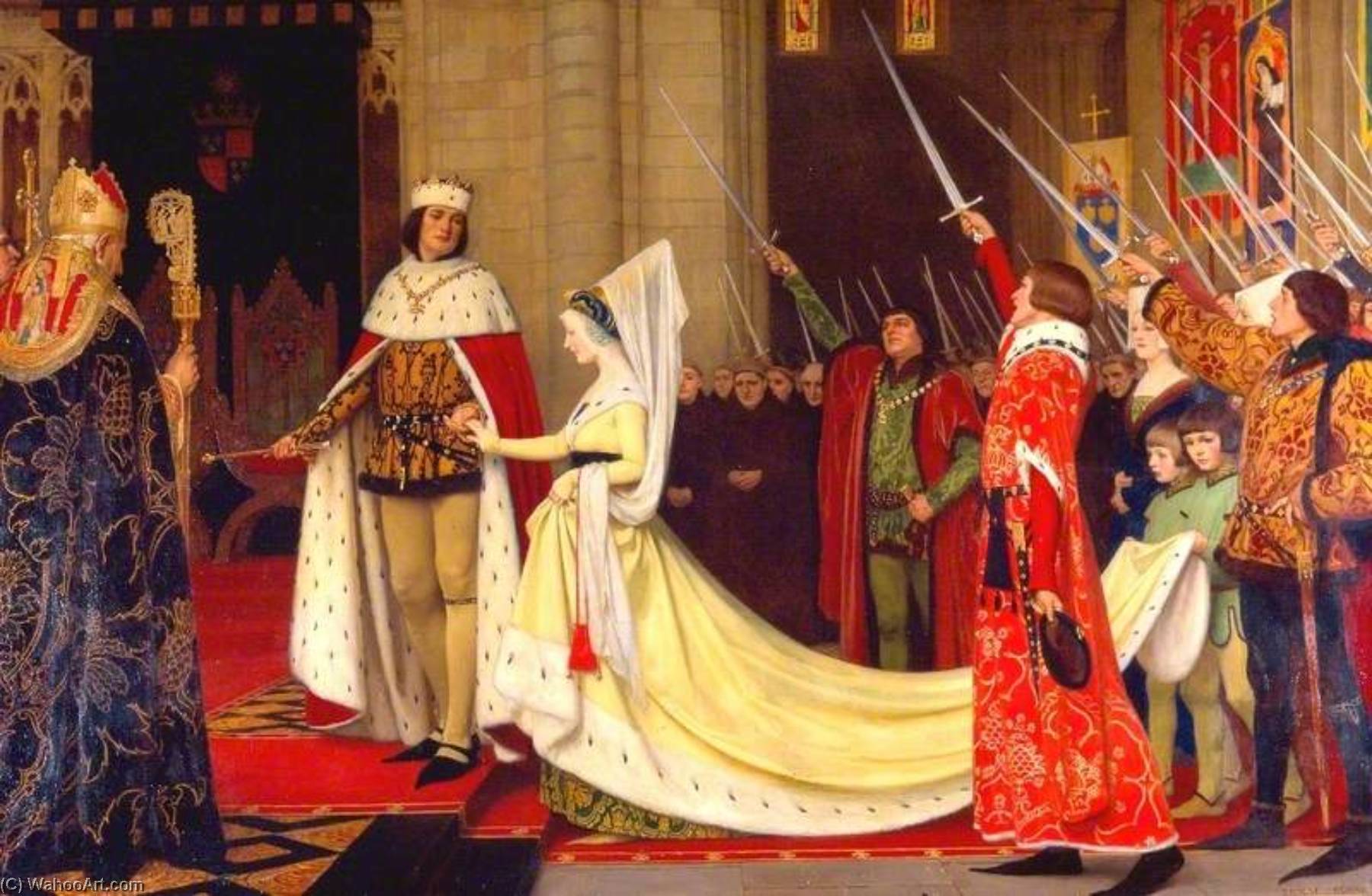 King Edward Iv And His Queen, Elizabeth Woodville At Reading Abbey, 1464 — Ernest Board