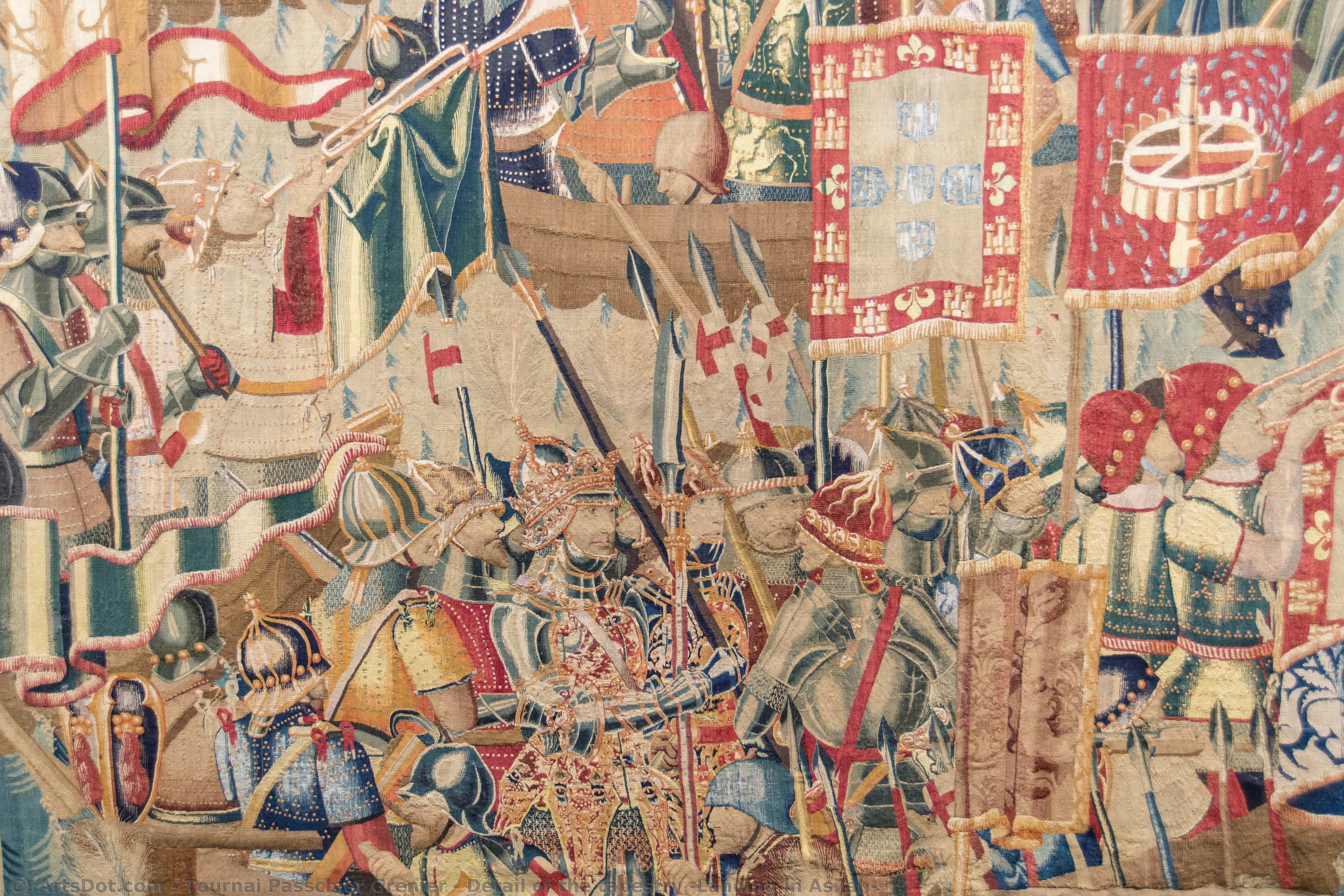 Detail Of The Tapestry “landing In Asilah” — Tournai Passchier Grenier