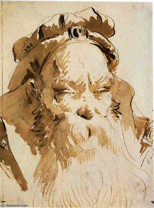 Head Of An Oriental With A Long Beard — Giambattista Tiepolo