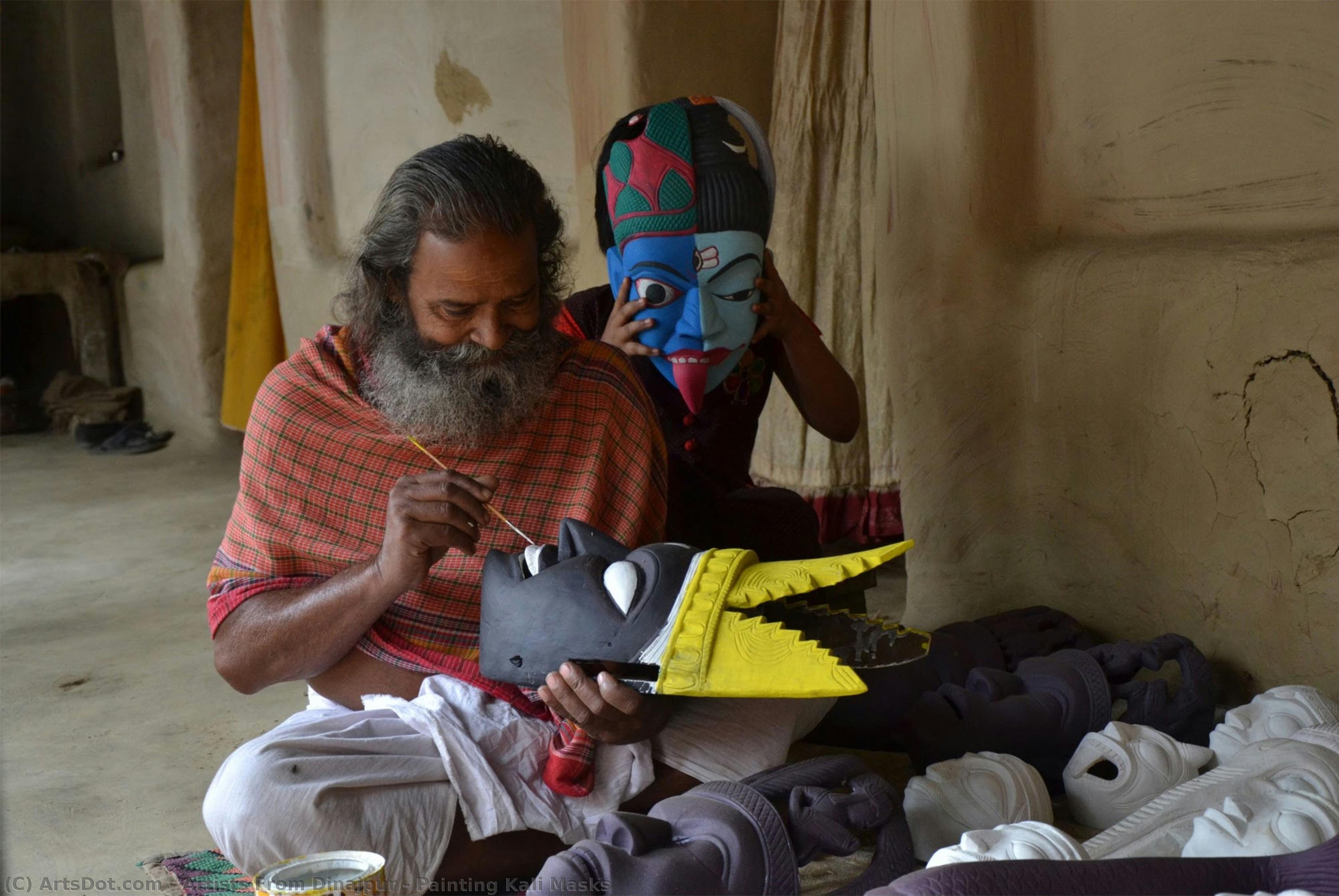 Painting Kali Masks — Artists From Dinajpur