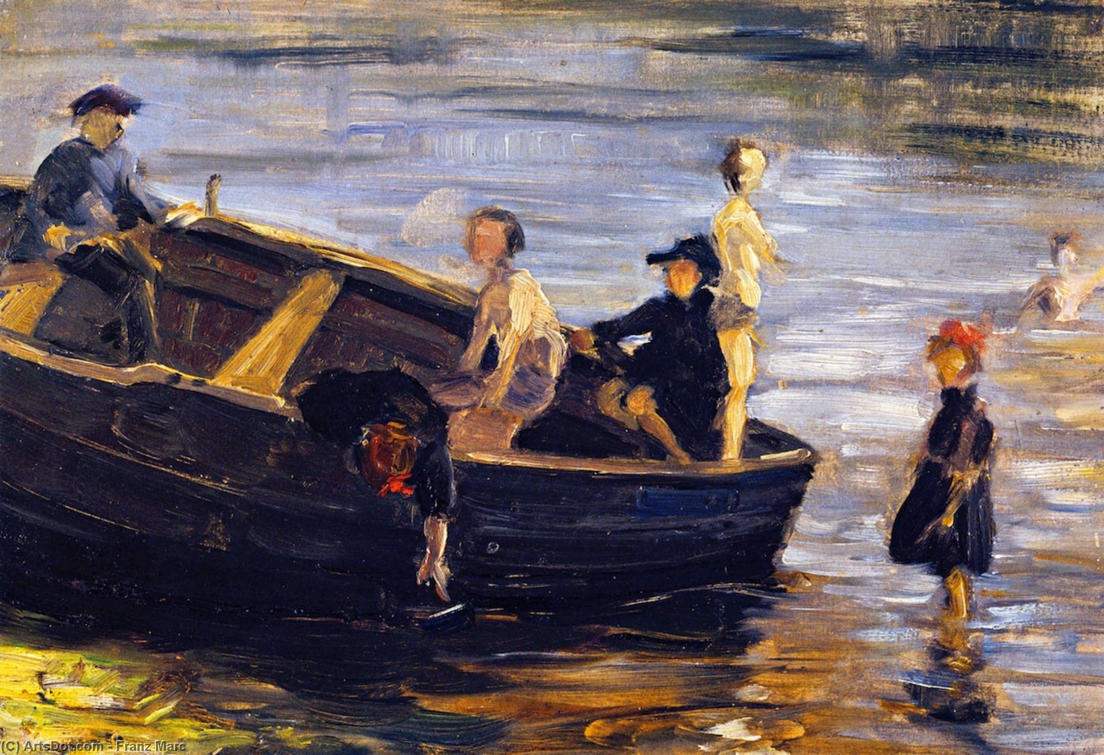 Children On A Boat — Franz Marc