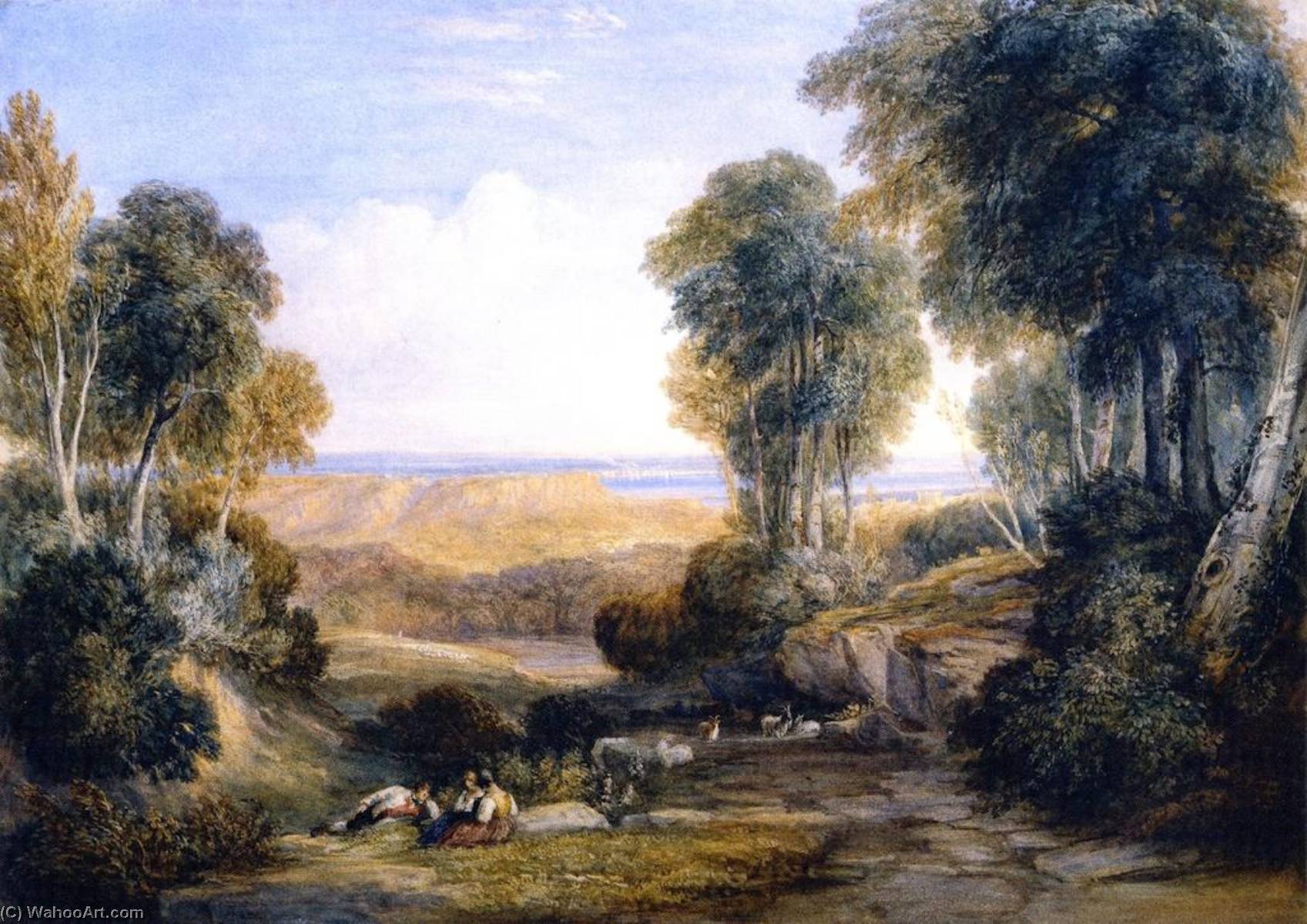 Junction Of The Severn And The Wye With Chepstow In The Distance — David Koks Stariji