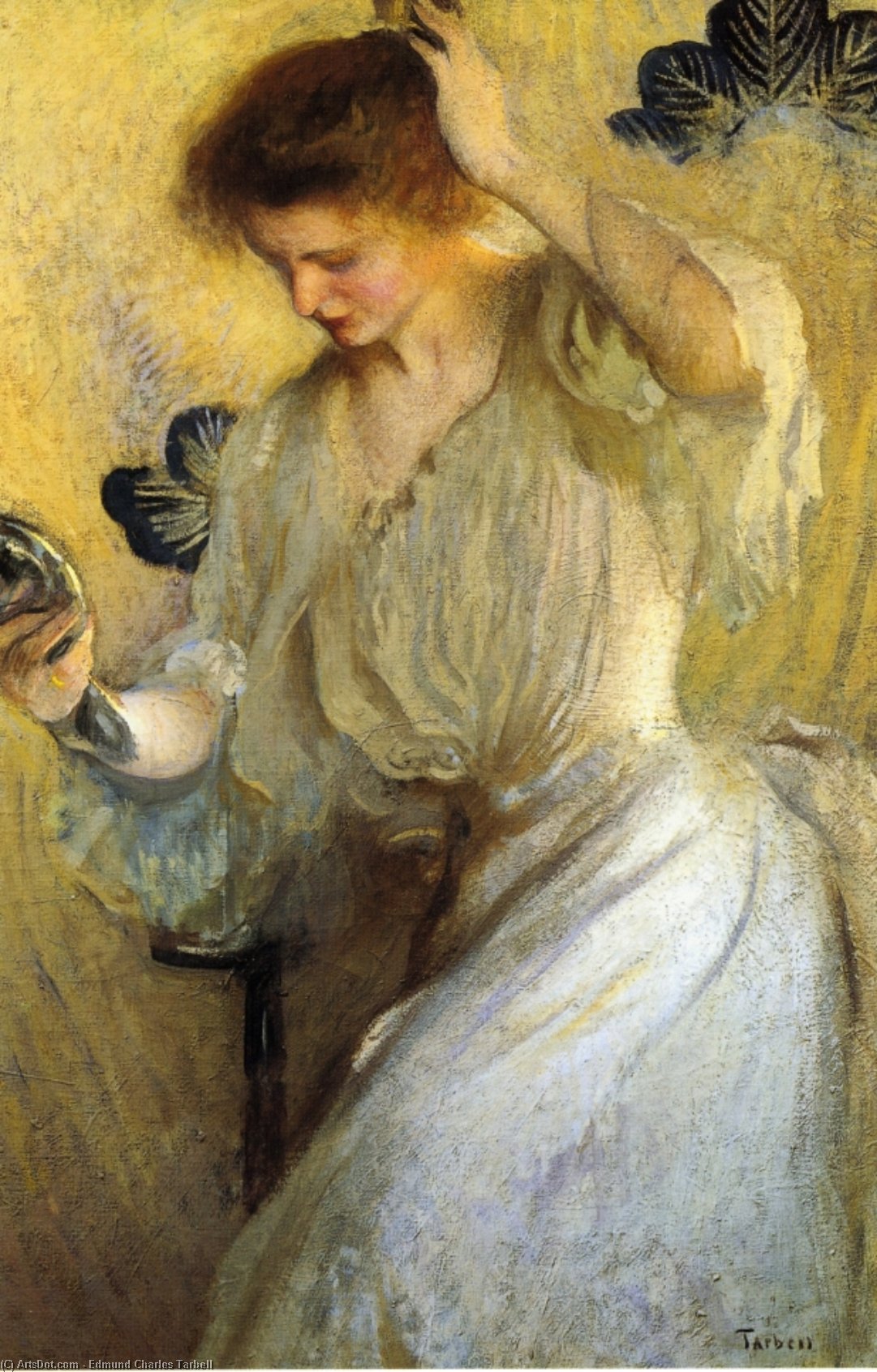 The Mirror (also Known As Girl With A Mirror) — Edmund Charles Tarbell