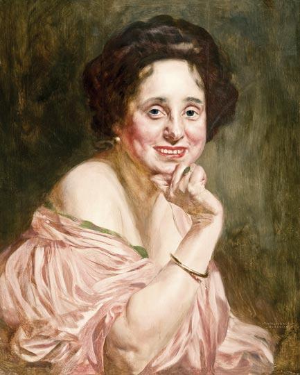 Portrait Of A Laughing Lady — Bertalan Karlovszky