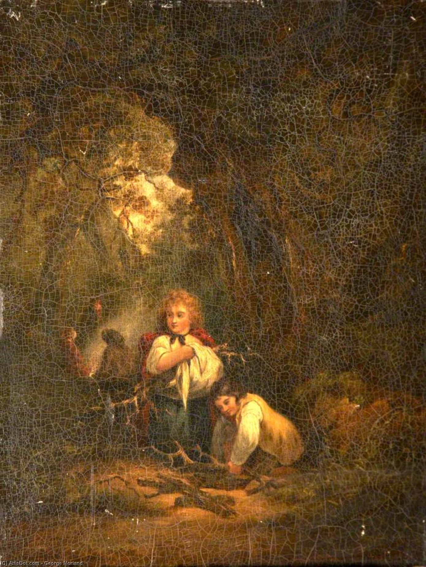 Gathering Wood — Džordž Morland
