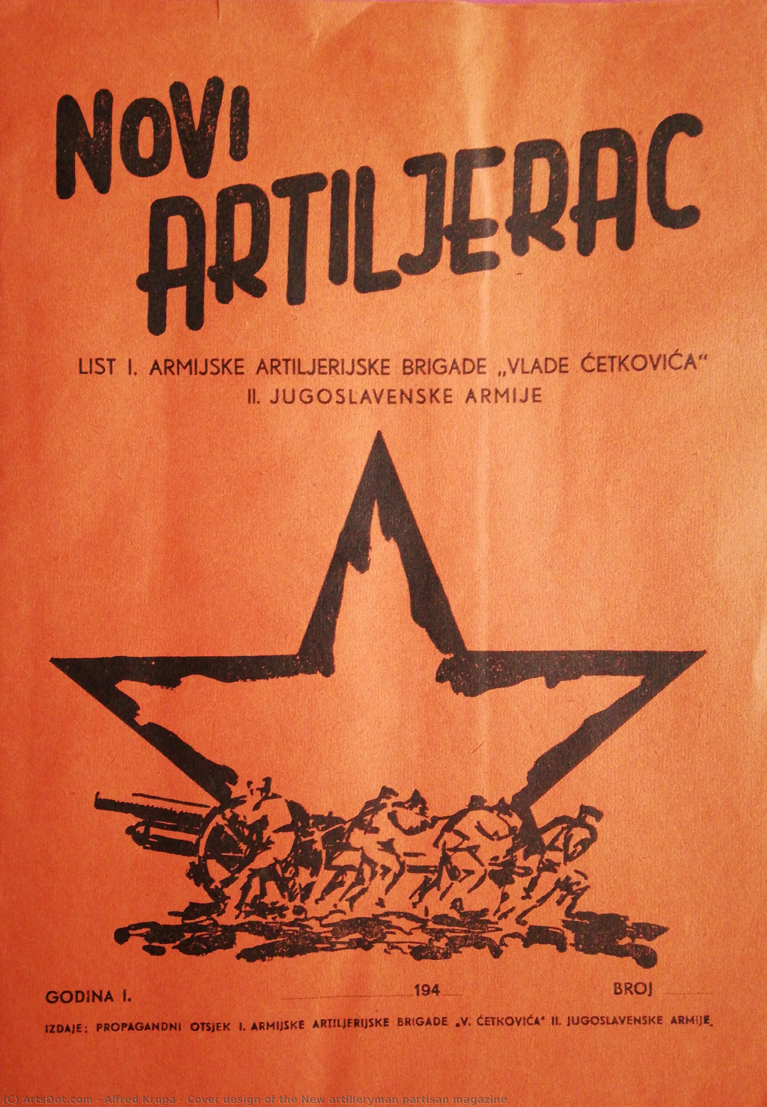 Cover Design Of The New Artilleryman Partisan Magazine — Alfred Krupa