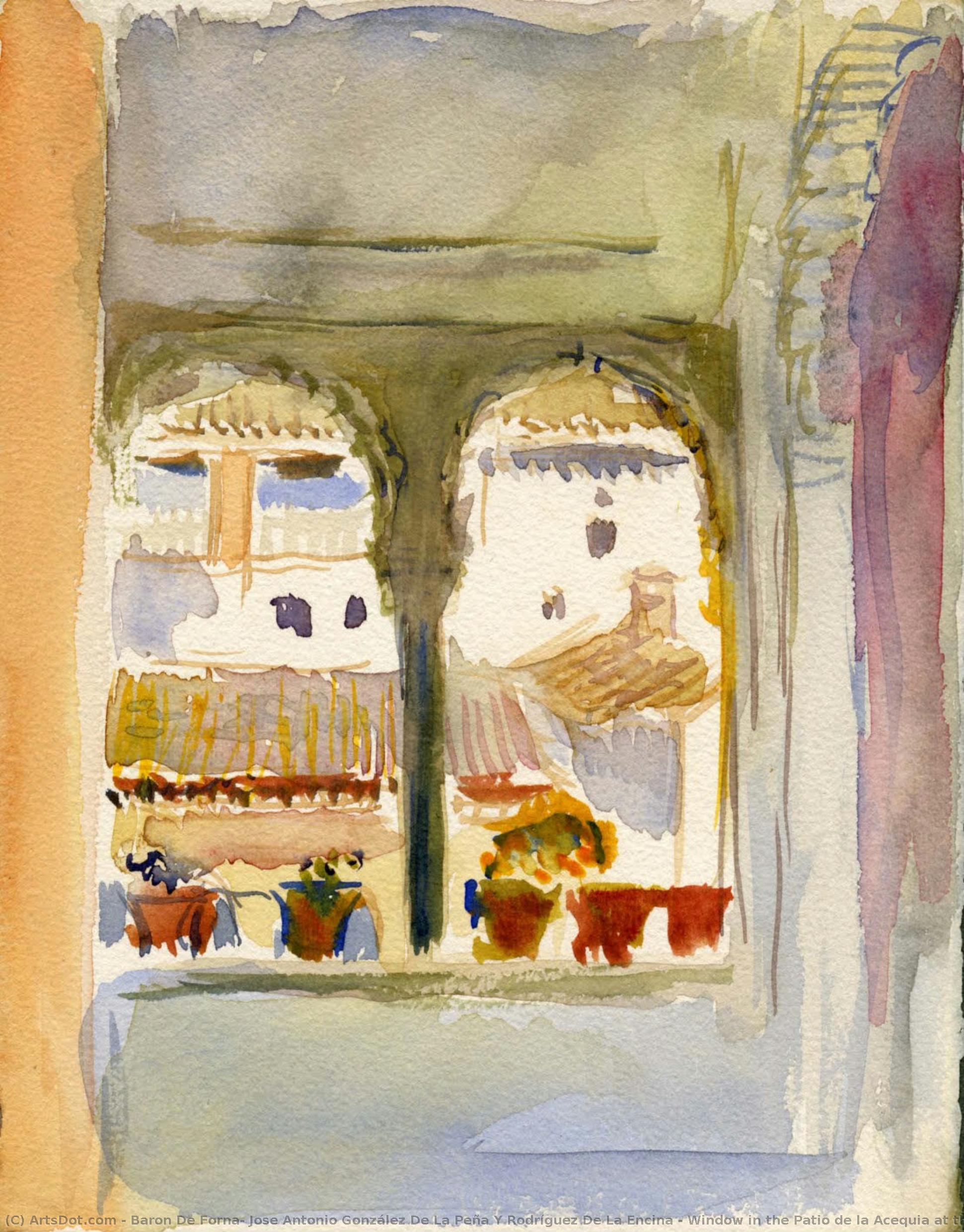 Window In The Patio De La Acequia At The Generalife — Baron De Forna, Jose Antonio González De La Peña Y Rodríguez De La Encina
