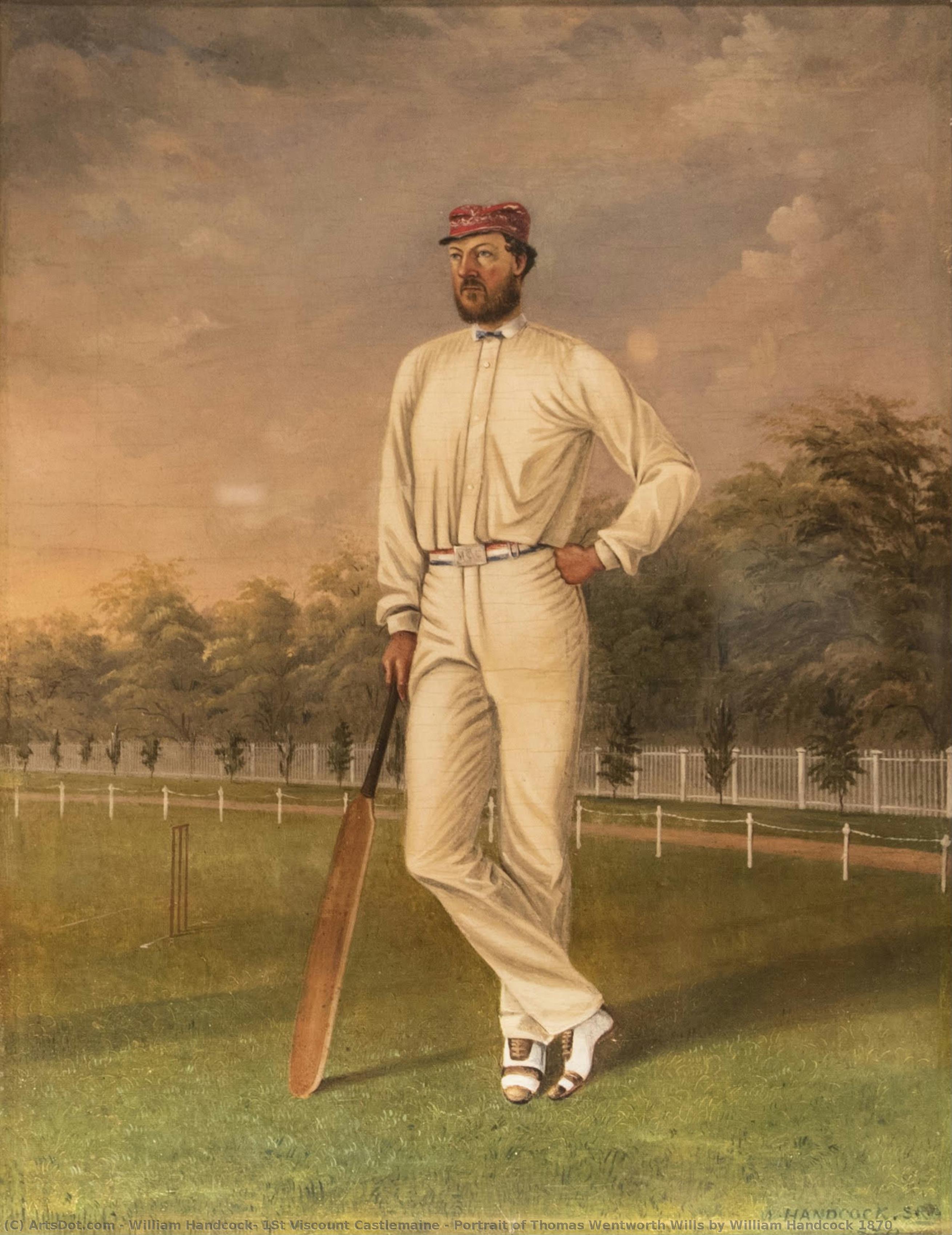 Portrait Of Thomas Wentworth Wills By William Handcock 1870 — William Handcock