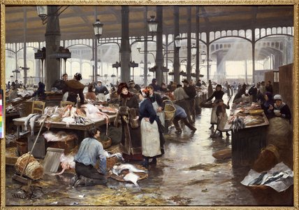 The Fish Hall At The Central Market — Victor Gabriel Gilbert