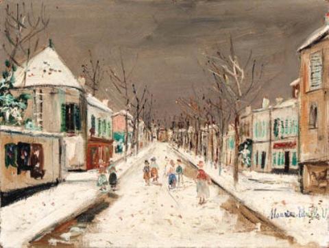 Villejuif Street In The Snow — Maurice Utrillo