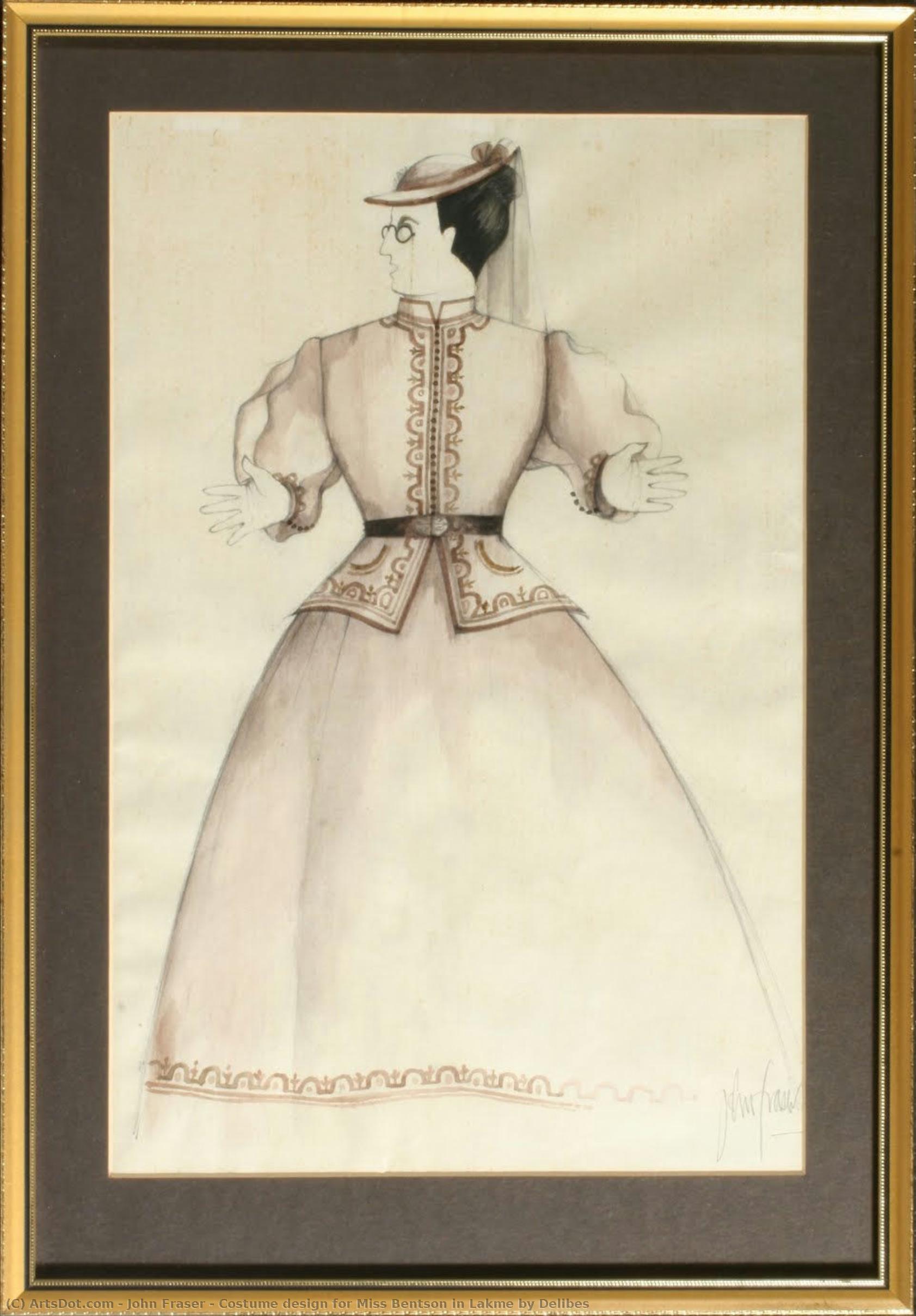 Costume Design For Miss Bentson In Lakme By Delibes — John Arthur Fraser