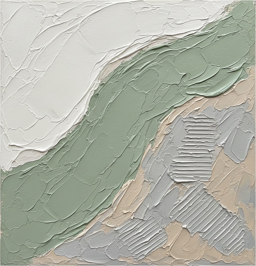 Ethereal Strata Of Sage And Sand In A Sculptural Monolithic Study — David Moreau