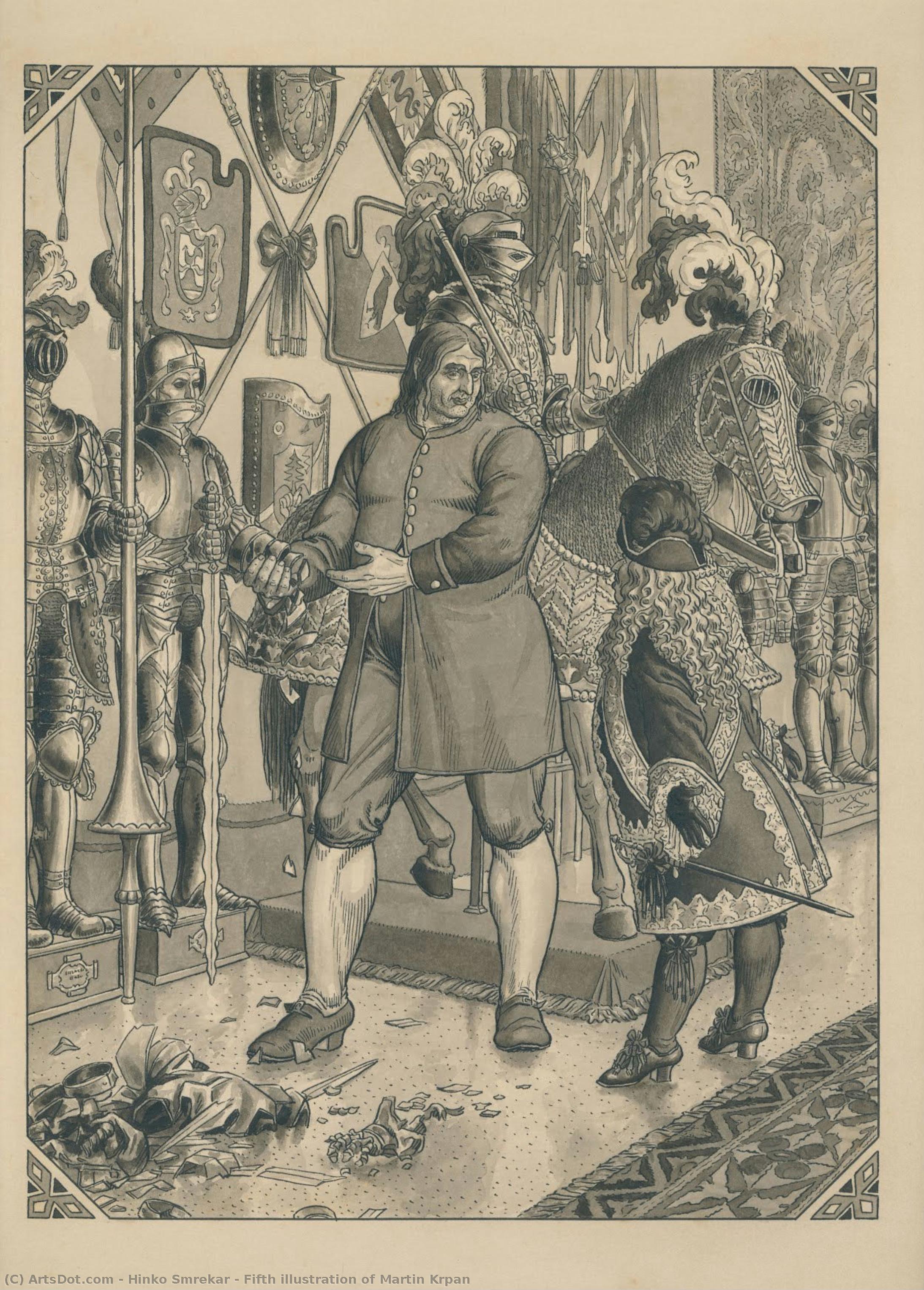 Fifth Illustration Of Martin Krpan — Hinko Smrekar