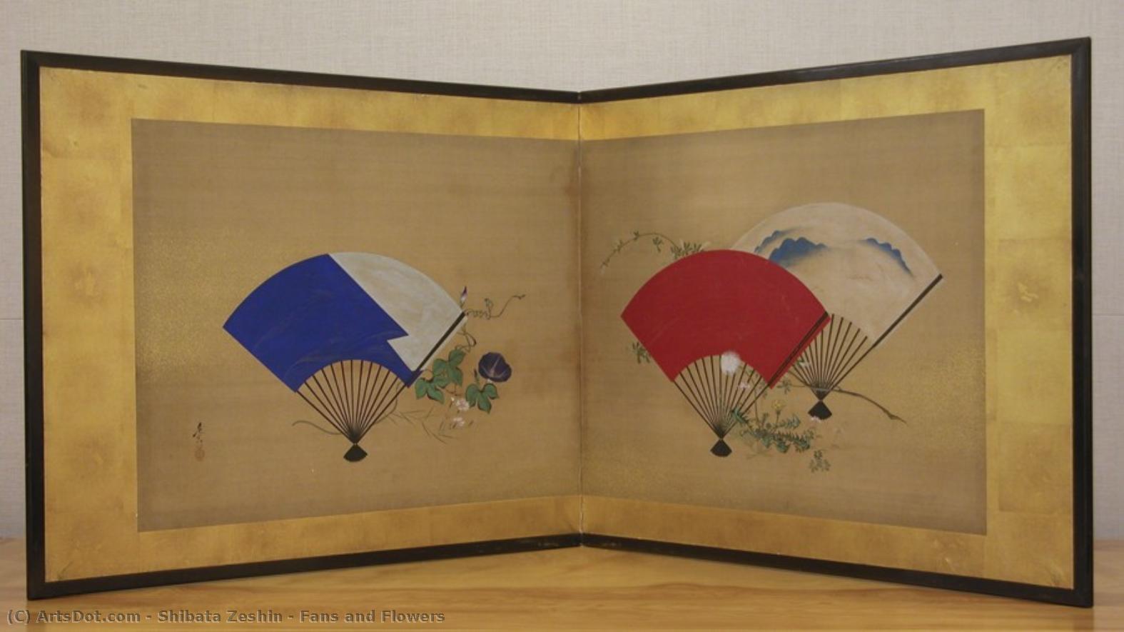 Fans And Flowers — Shibata Zeshin