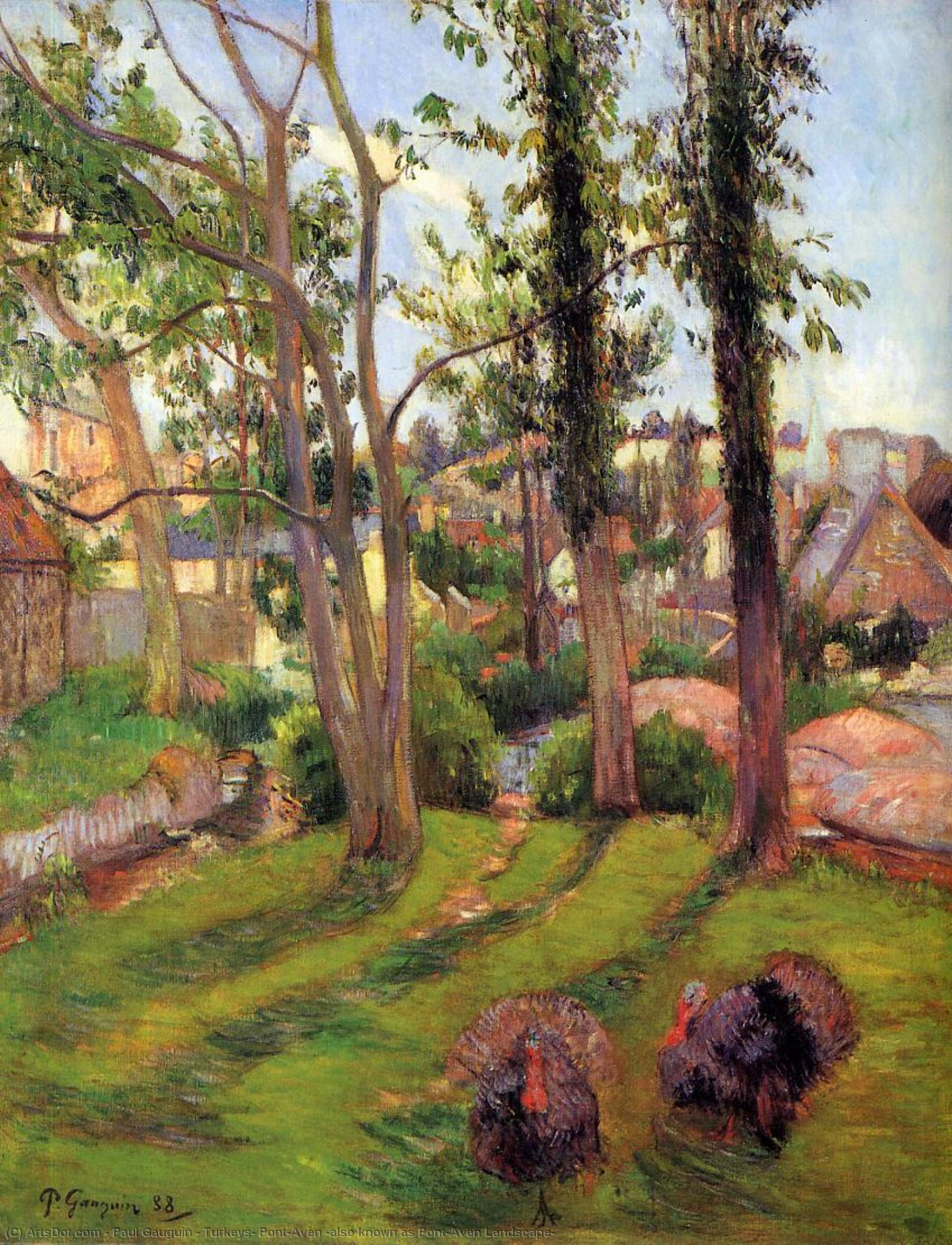 Turkeys, Pont-aven (also Known As Pont-aven Landscape) — Eugène Henri Paul Gauguin