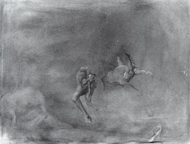 Nackt Und Pferd Mit Metamorphose (unvollendet) — Salvador Dalí