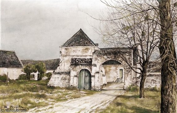 Paysage Champêtre À Tavant-le Gilet — Léonard Tsuguharu Foujita