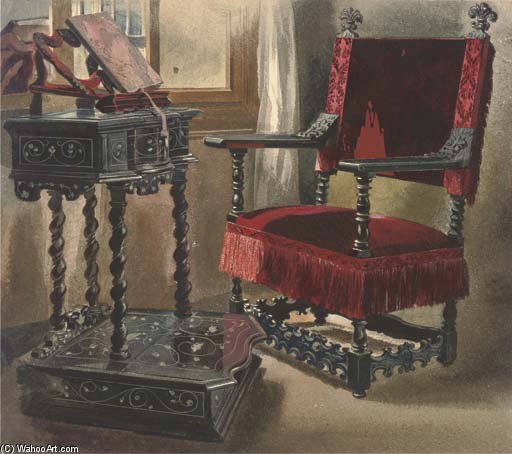 A Chair In Edward Cheney's Room In The Palazzo Corner Spinelli, Venice — Thomas Hartley Cromek