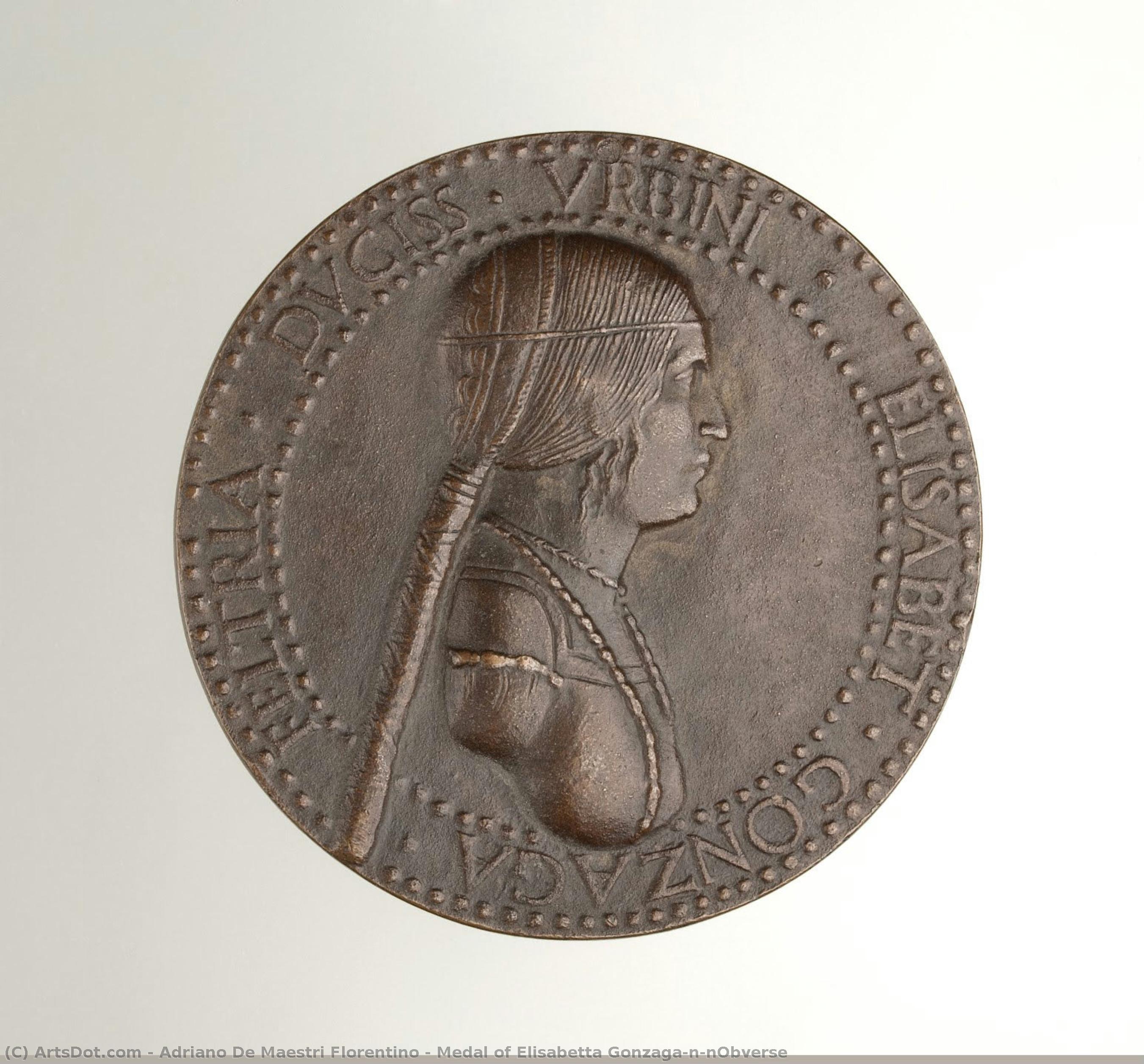 Medal Of Elisabetta Gonzaga\n\nobverse — Adriano De Maestri Florentino