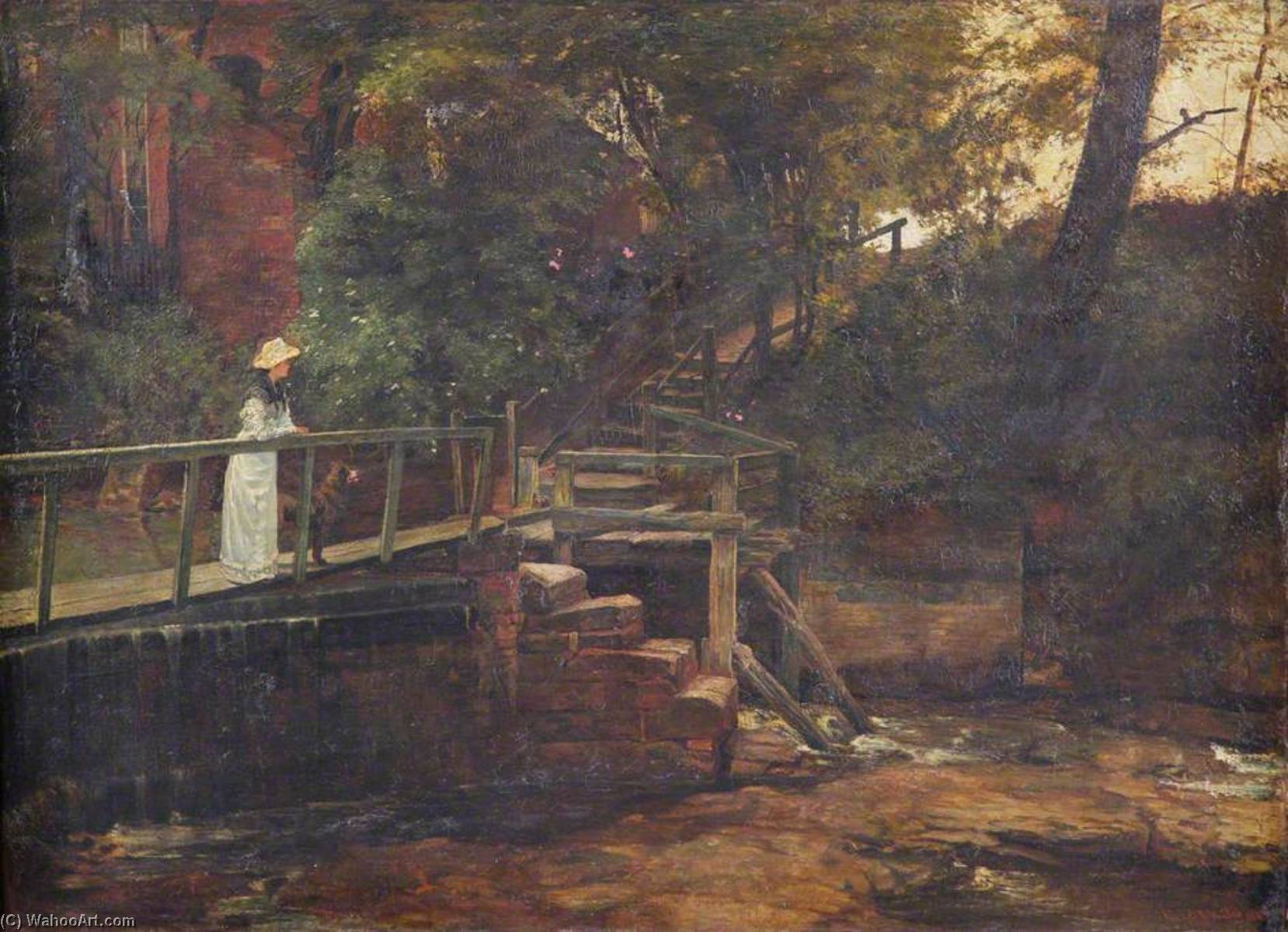 Footbridge At Birch Hill House, Mucklow Hill, Worcestershire — Edward Richard Taylor