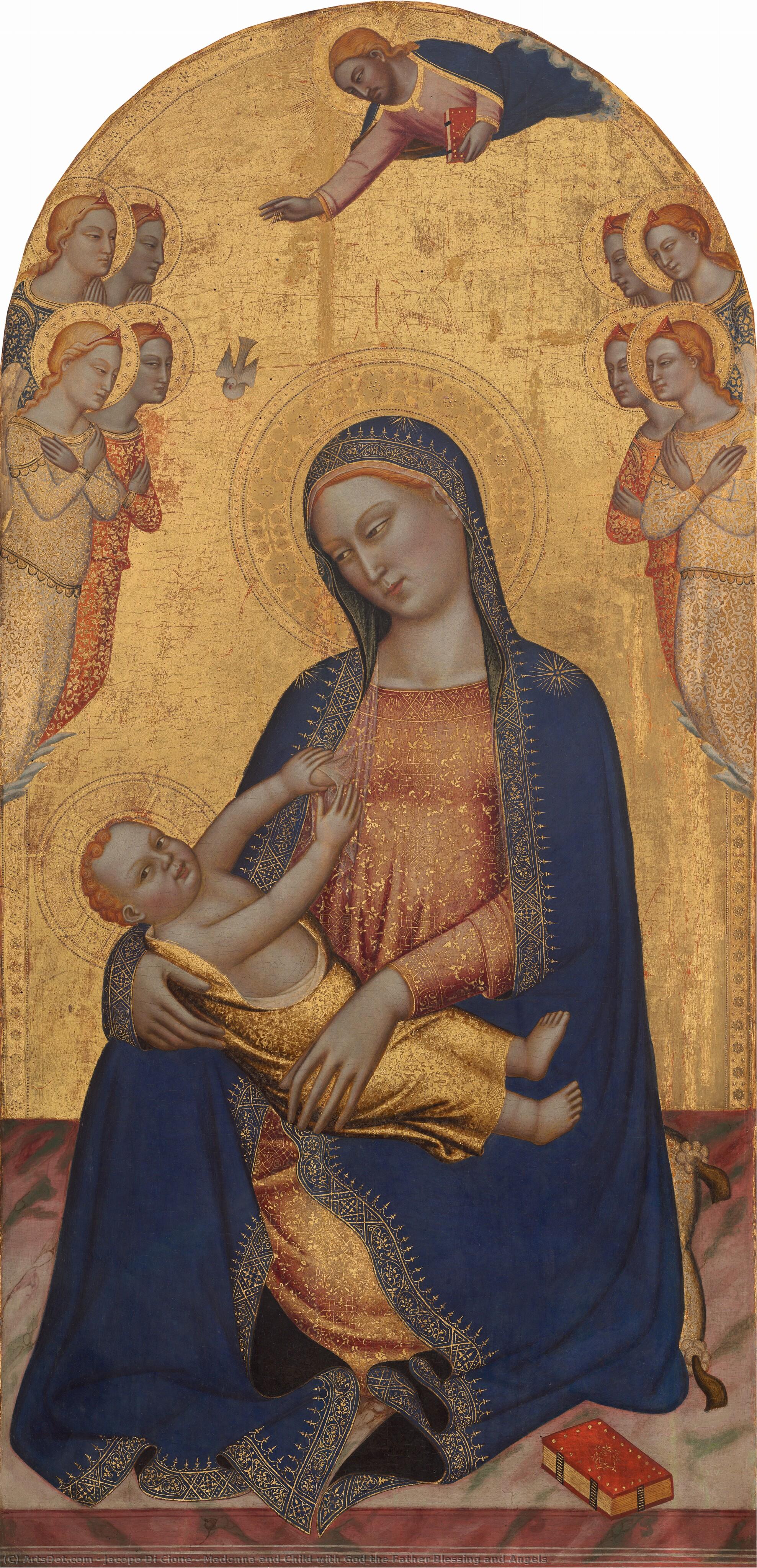 Madonna And Child With God The Father Blessing And Angels — Jacopo Di Cione