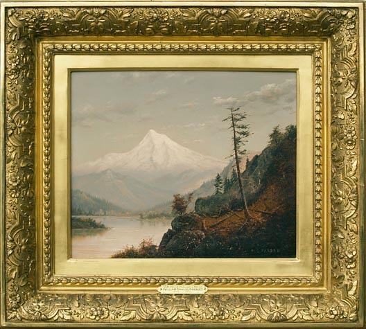 Mt. Hood, Columbia River, (painting) — William Samuel Parrott