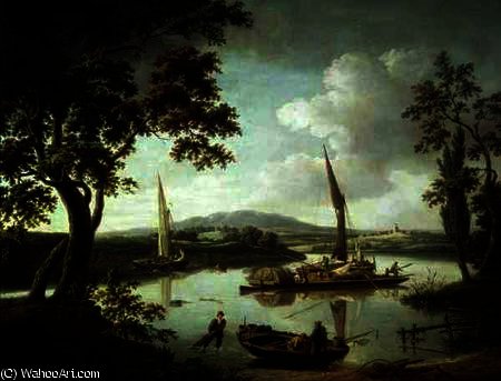 View Of The Thames From Keen Edge Ferry — John Thomas Serres