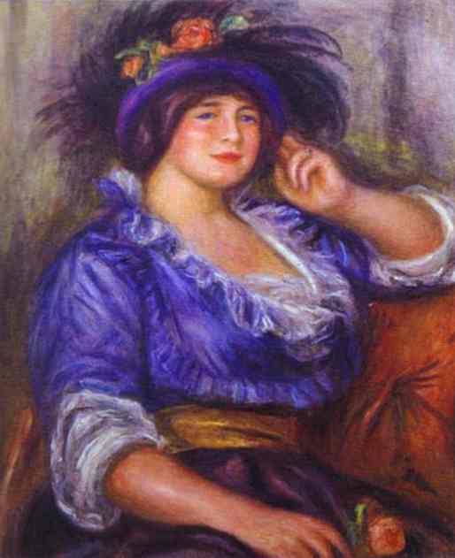 Young Girl With A Rose (mme. Colonna Romano) — Pierre-auguste Renoir