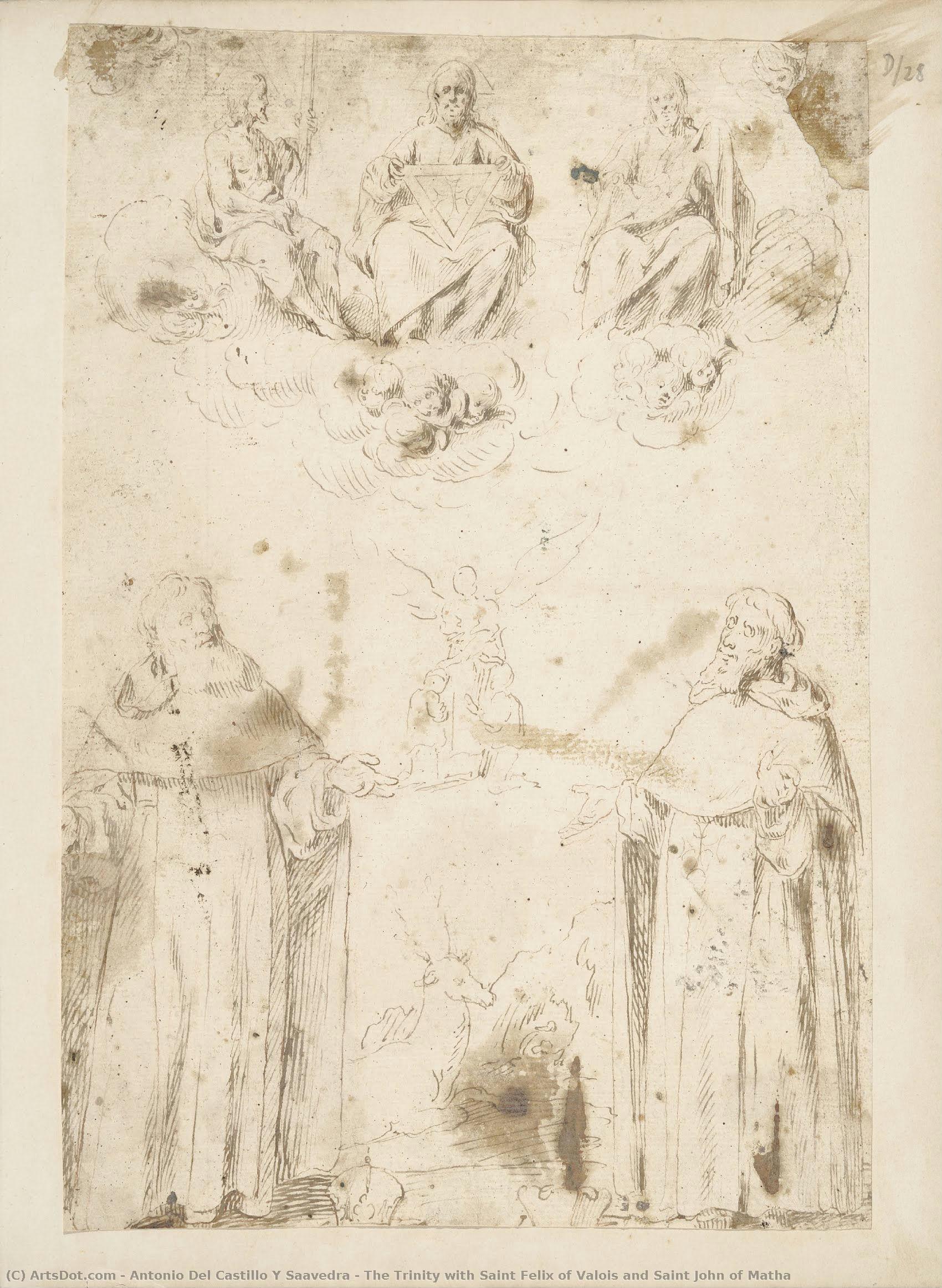 The Trinity With Saint Felix Of Valois And Saint John Of Matha — Antonio Del Castillo Y Saavedra