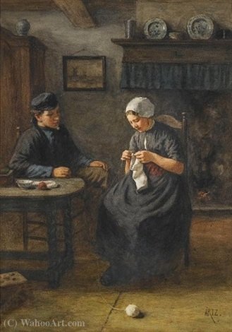 Young Love — Adolph Artz (david Adolf Constant Artz)