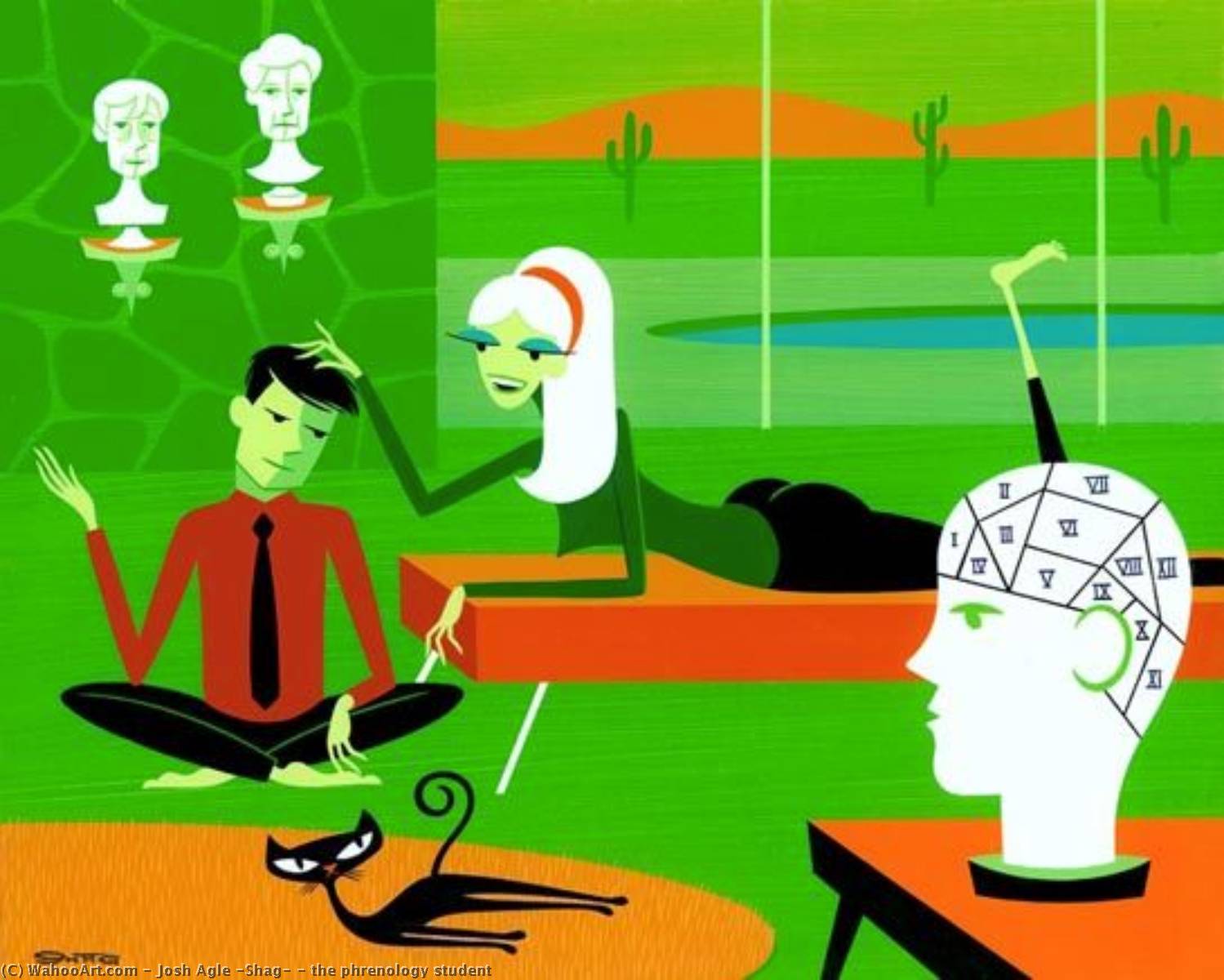 The Phrenology Student — Josh Agle (shag)