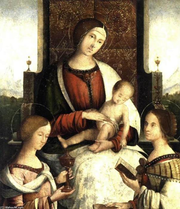 Madonna And Child With Sts Mary Magdalene And Catherine Of Alexandria — Bernardino Di Bosio Zaganelli