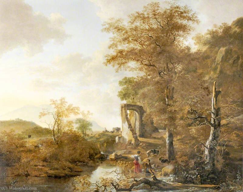 Landscape With An Arched Gateway — Adam Pynacker