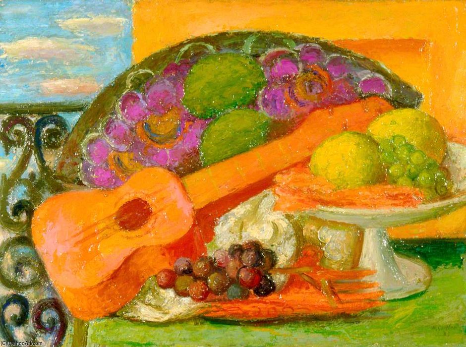 Still Life With Guitar And Fruit — マーク・ガートラー